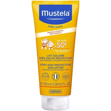 MUSTELA LAIT SOLAIRE TRES HAUTE PROTECTION SPF50+ 100ML – Protection solaire et bronzage | MUSTELA  2