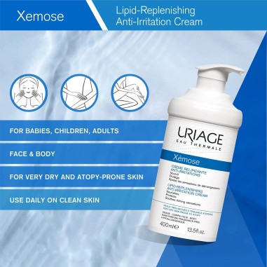 URIAGE XEMOSE CREME EMOLLIENTE UNIVERSELLE 400ML – Pour le visage | URIAGE  1