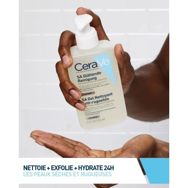 CERAVE SA GEL NETTOYANT ANTI-RUGOSITES PEAU SECHE ET RUGUEUSE 236ML – Produits nettoyants | CERAVE  2