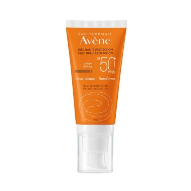 AVENE TRES HAUTE PROTECTION CREME TEINTEE PEAUX SENSIBLES SECHES SPF50+ 50ML – Teint perfecteur | AVENE  1
