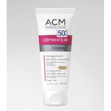 ACM DEPIWHITE M CREME PROTECTRICE TEINTEE SPF50+ DOREE 40ML – Protection solaire et bronzage | ACM  4